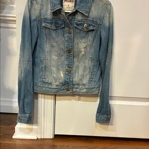 Mudd Light Blue Distressed Denim Jacket